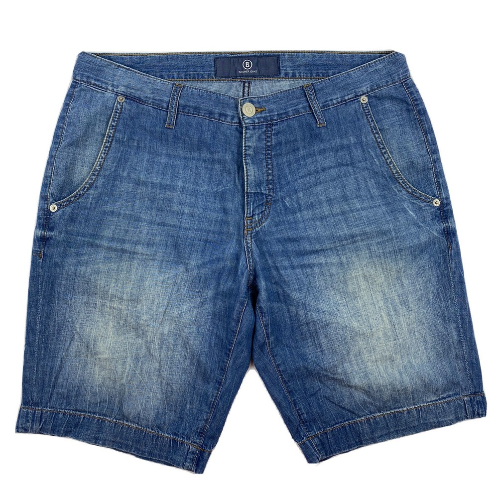 Bogner Felix Mens Lightweight Denim Bermuda Shorts Blue Size 34